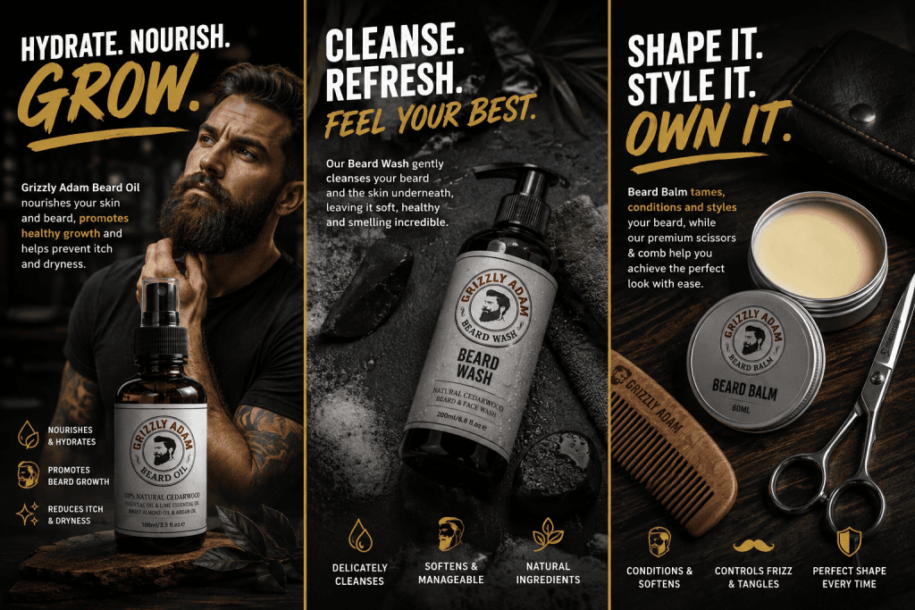 Beard Grooming Kit Guide Hydrate and Grow Beard Grooming Kit Guide Hydrate Grow
