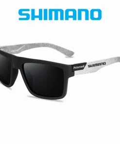 Shimano Polarized Sunglasses Men's Driving Shades Male Cycling Camping Hiking Fishing Classic Sun Glasses UV400 Eyewearing - White, One Size