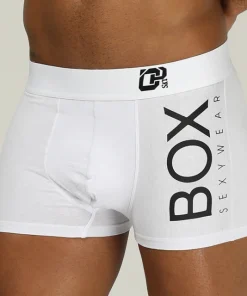 ORLVS Men's Cotton Boxer Shorts with 3D Pouch - Stretchy, Breathable Underwear for Sportswear and Everyday Comfort - White, XXL