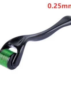 Derma Roller for Skin, Beard & Hair  -  Premium 540 Titanium Needles - Green 0.25mm