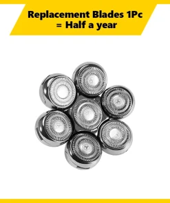 Replacement Cutter Head for Men's Electric Shaver – 7D Floating Blade Heads, Wet & Dry Beard Trimmer, Available in 1/2/3/4pcs - 1 PCS