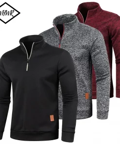 Casual Half Zip Jumper for Men Stylish Autumn Sweater
