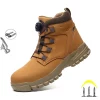 Waterproof Steel Toe Work Boots – Anti-Smash, Anti-Puncture Safety Leather Boots