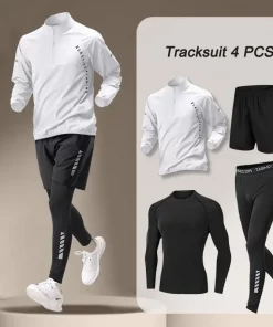 2025 Men's Quick-Dry Sportswear Set – 1-4 Piece Athletic Tracksuit for Running, Workout & Outdoor Fitness