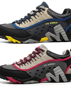 Unisex Waterproof Hiking Shoes  - Genuine Leather - Lightweight & Great for Walking, Trekking and Outdoor Trails