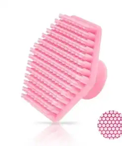 Silicone Facial Cleansing Brush – Deep Pore Cleaner & Exfoliating Face Scrubber for Men & Women – Beard Care & Skin Massage Tool - Pink