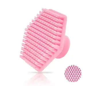 Silicone Facial Cleansing Brush – Deep Pore Cleaner & Exfoliating Face Scrubber for Men & Women – Beard Care & Skin Massage Tool<span> - </span>Pink