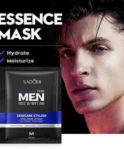 5/10pcs SADOER Men's Face Mask Facial Moisturizing Oil Control Anti-aging Hydrating Facial Masks Face Sheet Mask Skin Care