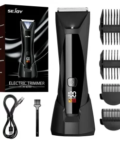 Premium Pubic Hair Trimmer for Men & Women – Electric Groin & Bikini Groomer for Sensitive Skin