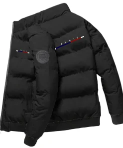 Men's Waterproof Puffer Jacket - Thick Warm Winter Parka Coat, Cold Weather Casual Outerwear